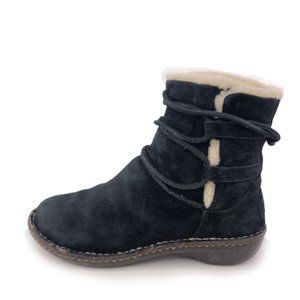 UGG Caspia Black Suede Winter Boots 8